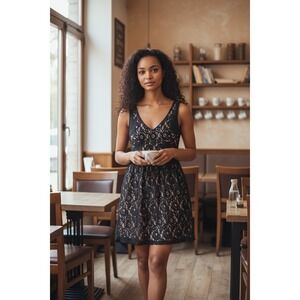 American Eagle Women's Dress Black Lace Short Length Size 6